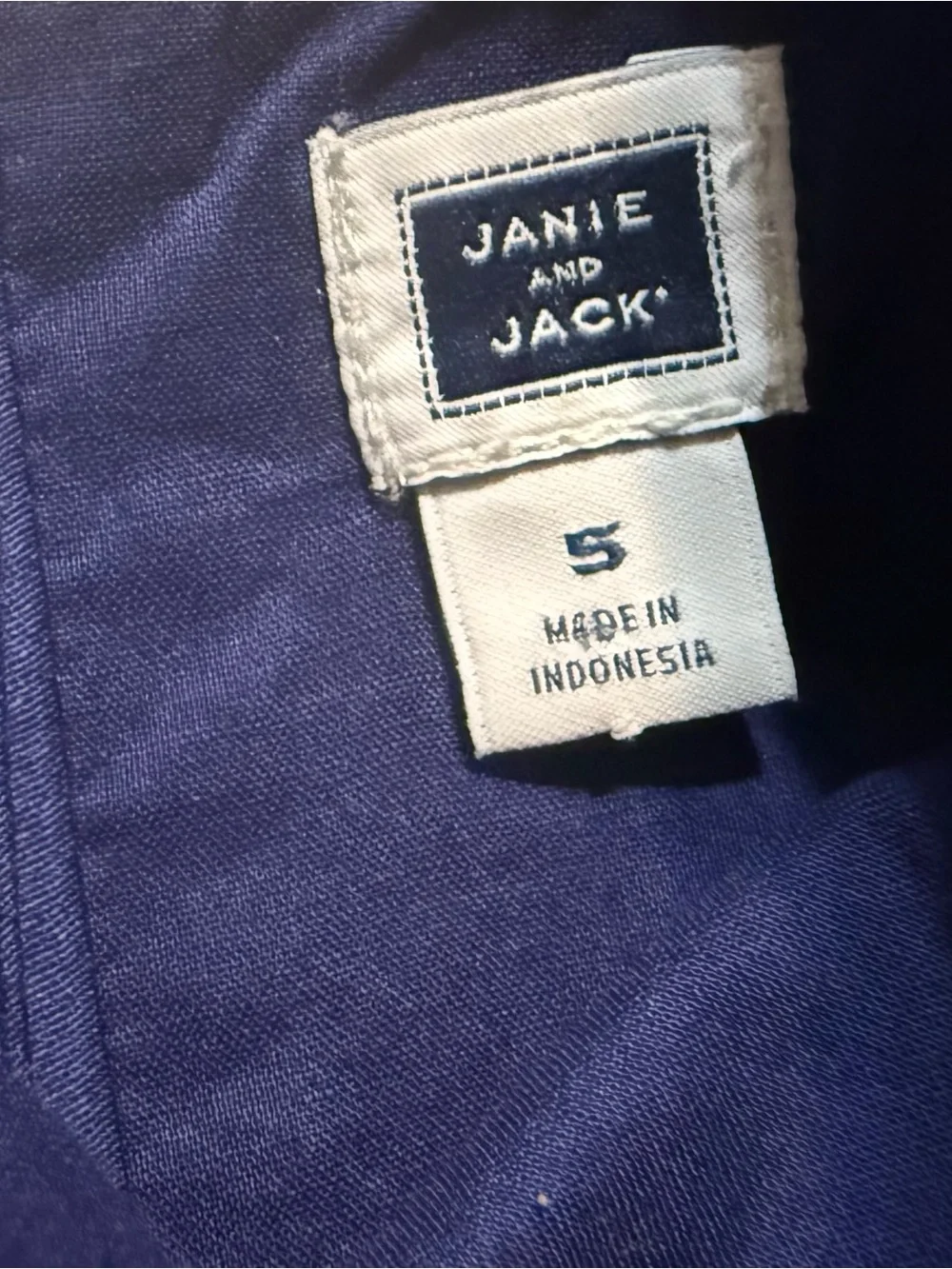 Janie and Jack dress size 5